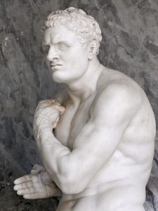 Statue of Greek Boxer Damoxenos