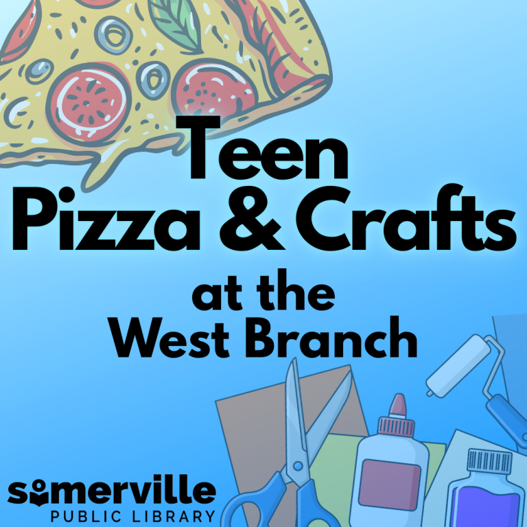 Teen pizza and crafts at the west Branch. Somerville Public Library