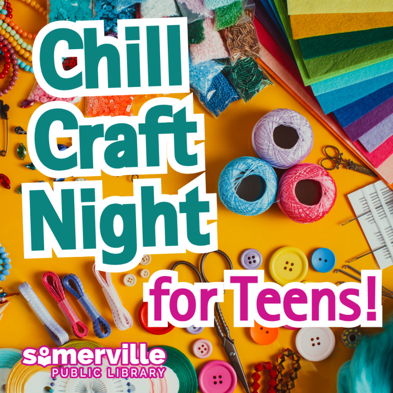 Transcript: chill craft night for teens.