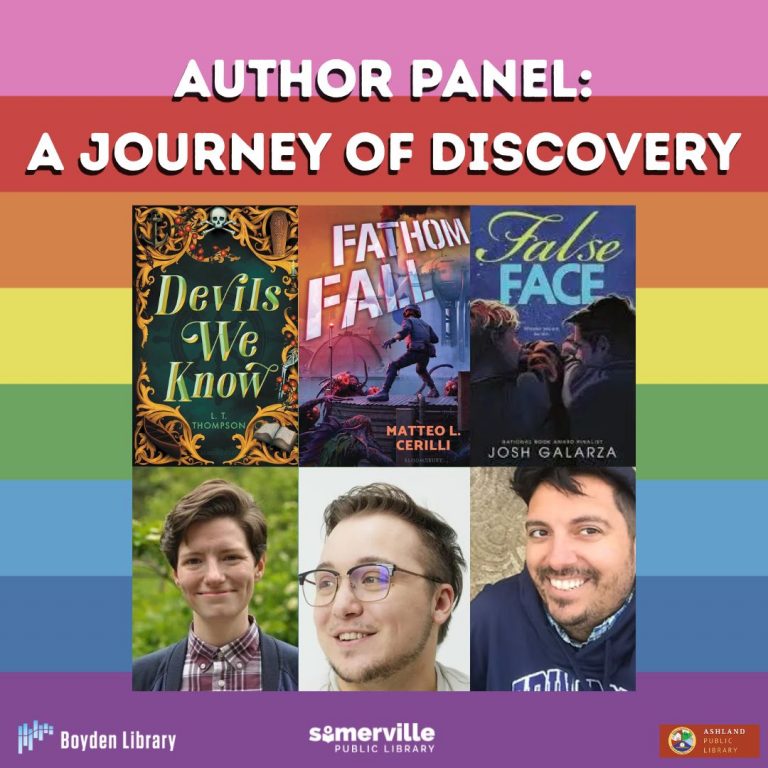 Transcript: https://somervillepubliclibrary.assabetinteractive.com/calendar/author-panel-a-journey-of-discovery-for-ages-12/