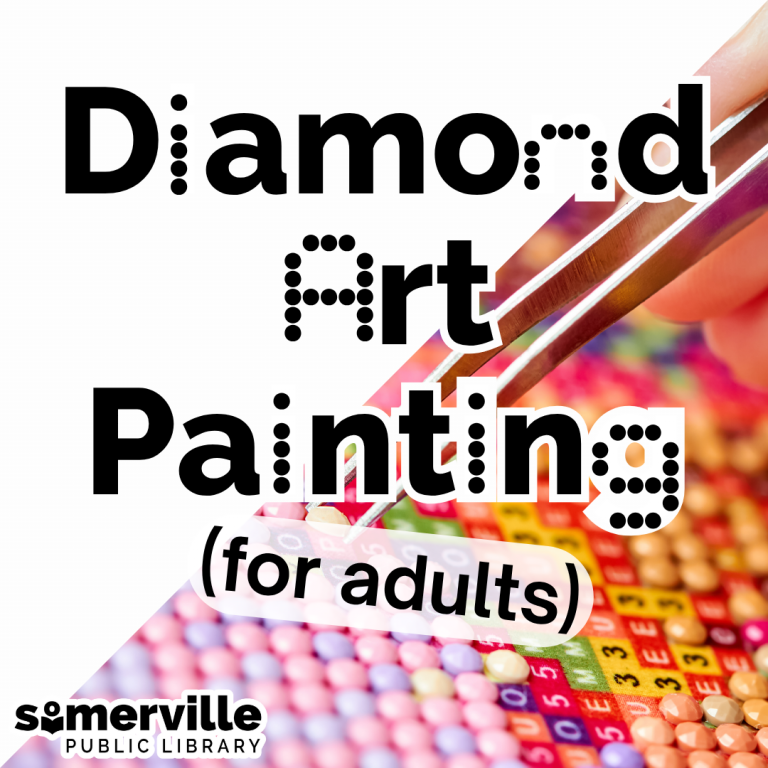 Example photo of the referenced craft. Text reads "diamond art painting for adults."